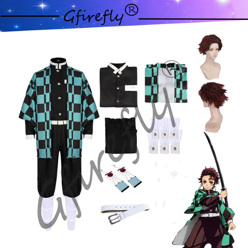 Cosplay Prop Katana - Kamado Tanjirou kostum Cosplay, Set seragam