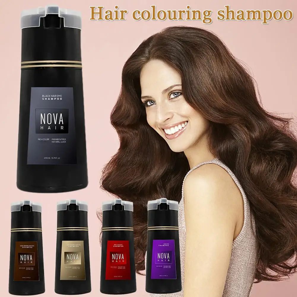 Hair Spray Color - 200Ml Nova Sampo Pewarna Rambut Sampo
