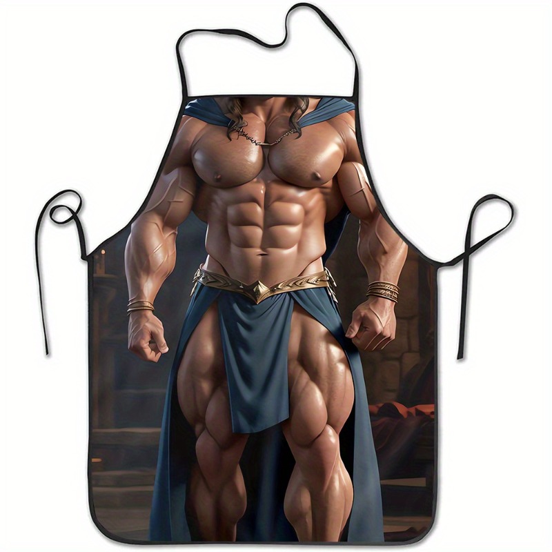 Briar Cosplay Prop - Apron Pria Berotot, Cetakan Torso Pria