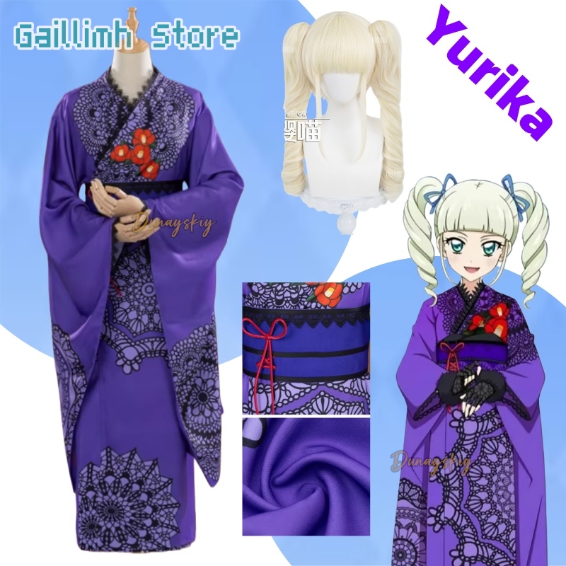 Cosplay Prop Patterns - Aikatsu! Kostum Cosplay Kimono Yukata Yurika