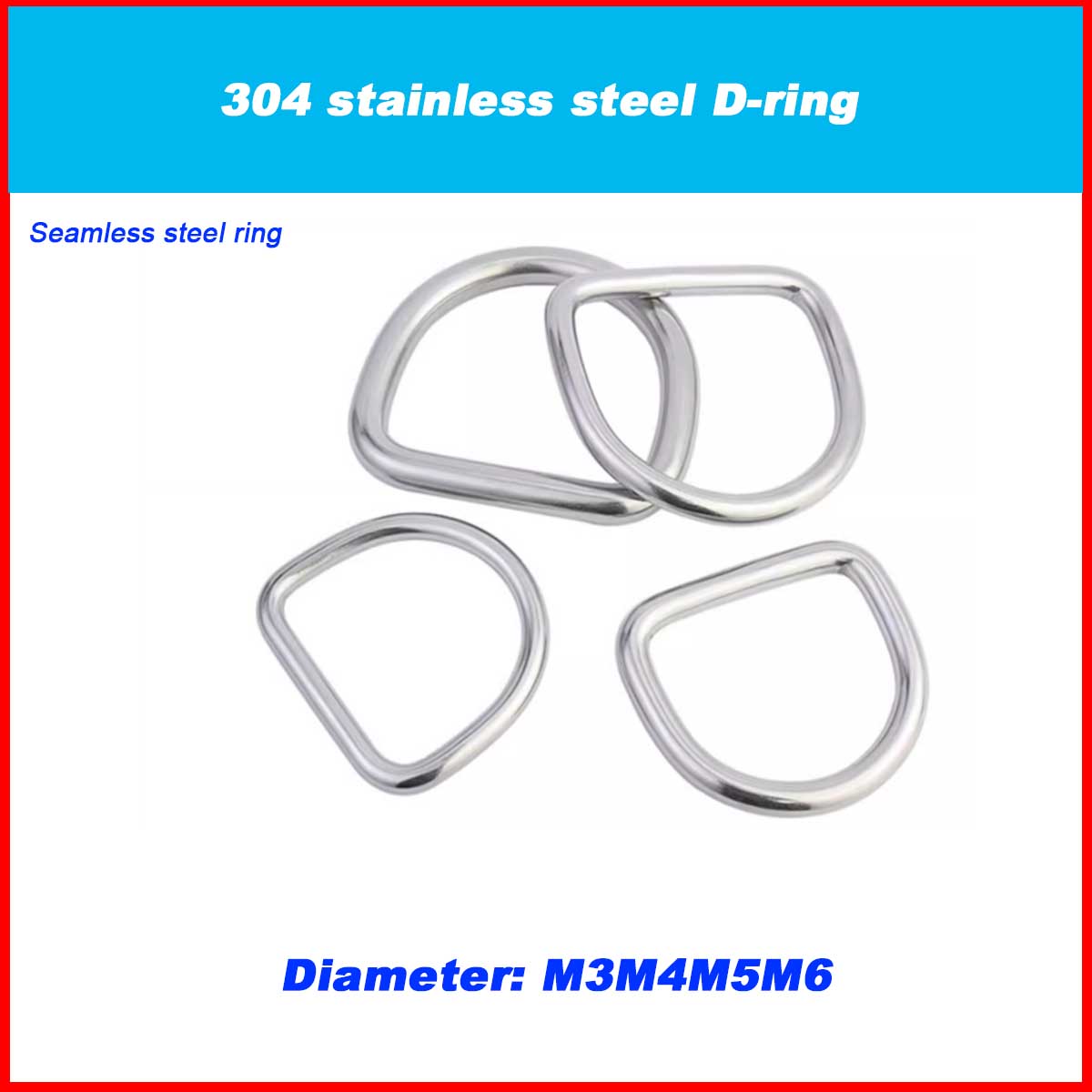 D Ring Strap - Cincin D Baja Tahan Karat 304/Bagasi,