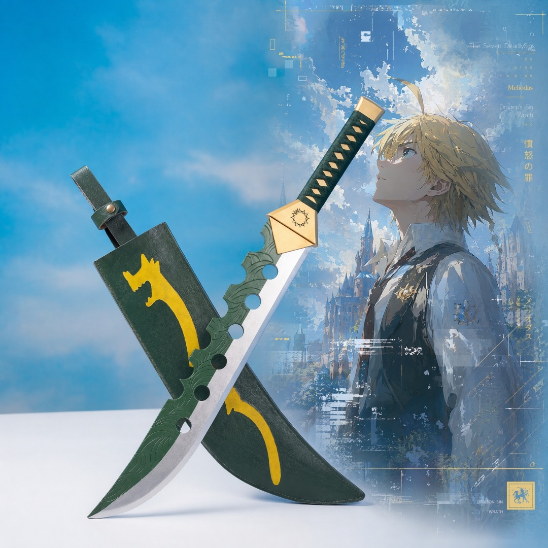 Cosplay Prop Katana - Pedang Katana Meliodas Tujuh Dosa Mematikan