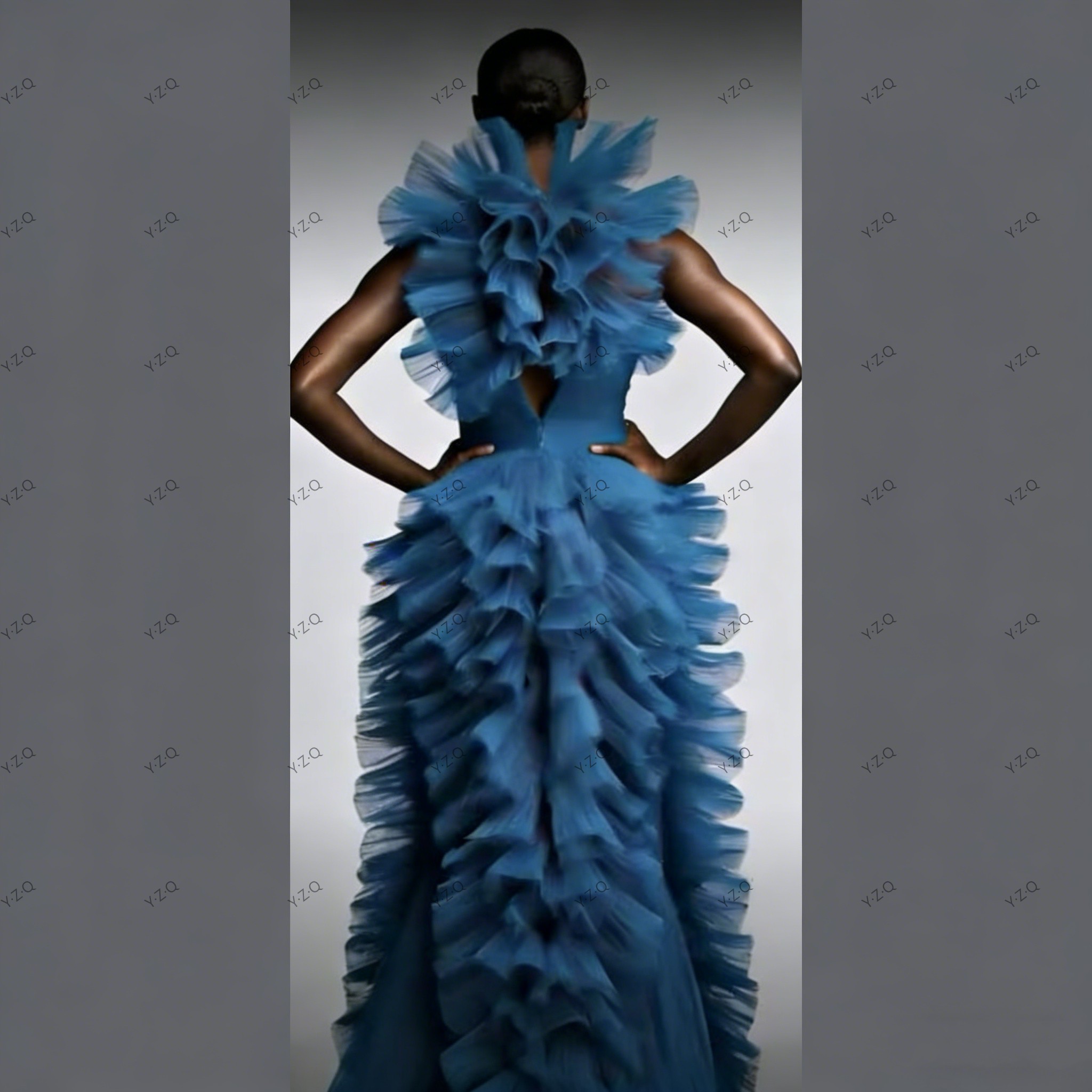 Gaun Biru Seperti Mimpi Berlap - Briar Cosplay Prop ulasan dan harga