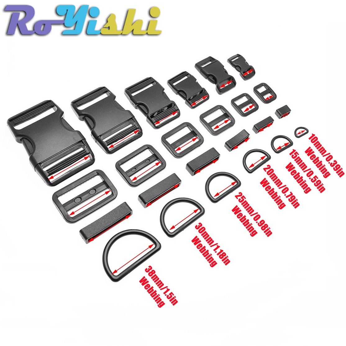 1-10 Set Gesper Plastik Lepas  - D Ring Strap ulasan dan harga