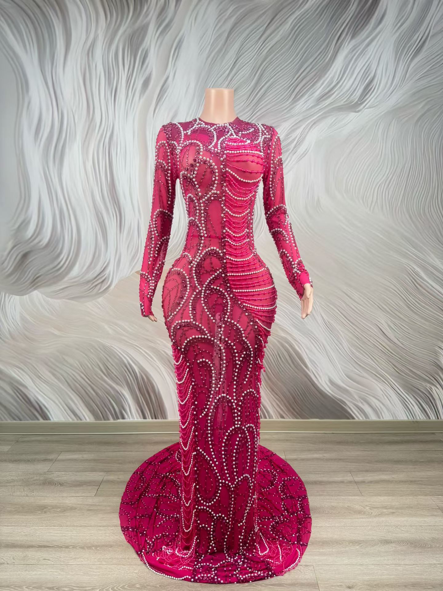 Gaun Mermaid Mewah Lengan Panj - Briar Cosplay Prop ulasan dan harga