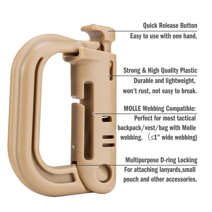 5 Buah Karabiner Taktis D-ring - D Ring Strap ulasan dan harga