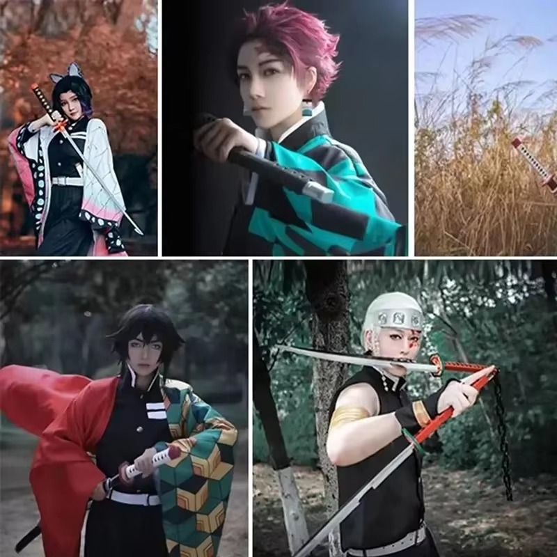 41in/104Cm Demon Slayer Katana - Cosplay Prop Katana ulasan dan harga
